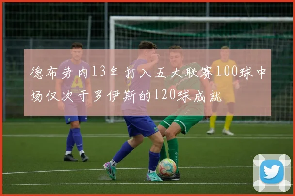 德布劳内13年打入五大联赛100球中场仅次于罗伊斯的120球成就